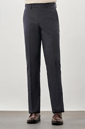 Lacivert Düz Bez Ayağı Esnek Yan Cep Slim Fit Classic Pantolon 1003245207_209