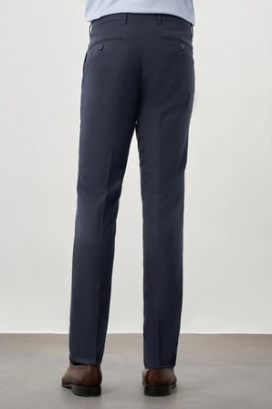 Lacivert Düz Gabardin Esnek Yan Cep Slim Fit Classic Pantolon 1003245209_202