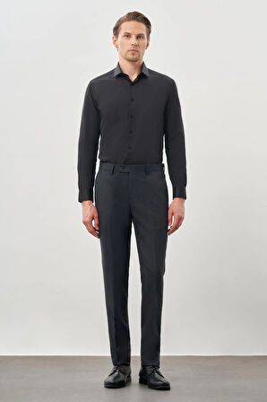 Lacivert Düz Gabardin Esnek Yan Cep Slim Fit Classic Pantolon 1003245209_219