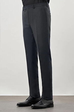 Lacivert Düz Gabardin Esnek Yan Cep Slim Fit Classic Pantolon 1003245209_219