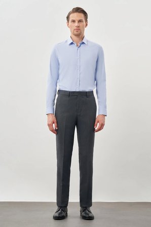 Lacivert Düz Gabardin Esnek Yan Cep Slim Fit Classic Pantolon 1003245209_220