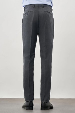 Lacivert Düz Gabardin Esnek Yan Cep Slim Fit Classic Pantolon 1003245209_220