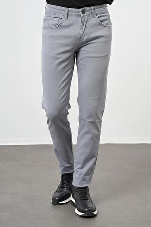 Koyu Mavi Düz Gabardin Pamuklu 5 Cep Slim Fit Casual Pantolon 1003245319