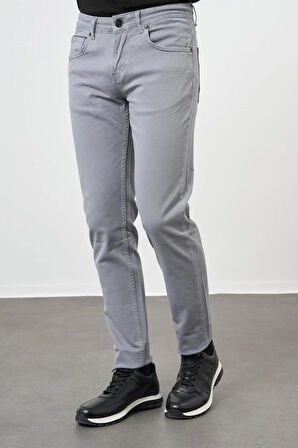 Koyu Mavi Düz Gabardin Pamuklu 5 Cep Slim Fit Casual Pantolon 1003245319