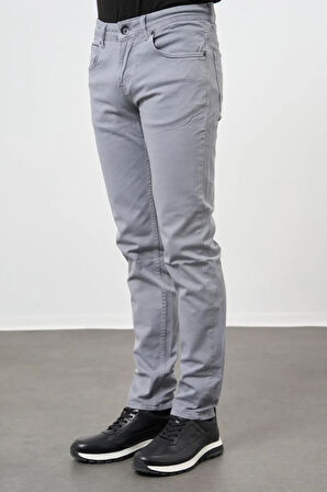 Koyu Mavi Düz Gabardin Pamuklu 5 Cep Slim Fit Casual Pantolon 1003245319