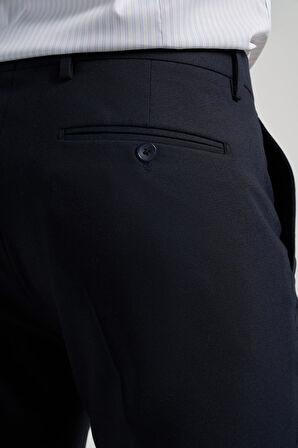 Siyah Esnek Yandan Cepli Slim Fit Classic Pantolon 1003245909