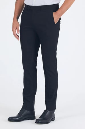 Siyah Esnek Yandan Cepli Slim Fit Classic Pantolon 1003250013