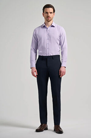 Koyu Lacivert Esnek Yandan Cepli Slim Fit Classic Pantolon 1003250106