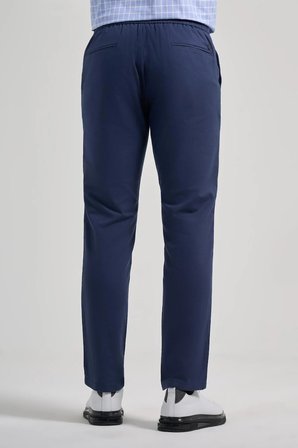 İndigo Mavi Pamuklu Yandan Cepli Casual Comfort Fit Jogger Pantolon 1003250110