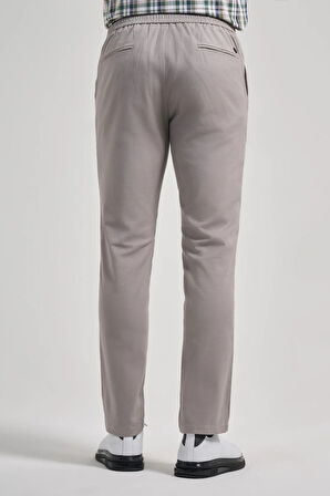 Taş Rengi Pamuklu Yandan Cepli Casual Comfort Fit Jogger Pantolon 1003250110