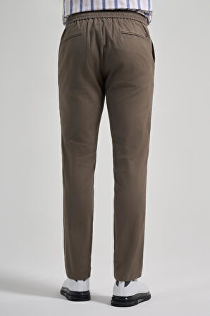 Koyu Haki Pamuklu Yandan Cepli Casual Comfort Fit Jogger Pantolon 1003250110