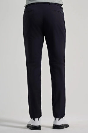 Koyu Lacivert Esnek Yandan Cepli Casual Slim Fit Jogger Pantolon 1003250118