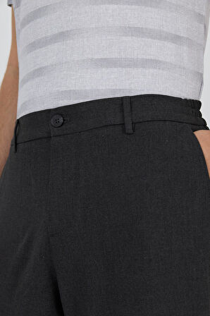 Koyu Antrasit Esnek Yandan Cepli Casual Standart Fit Jogger Pantolon 1003250119