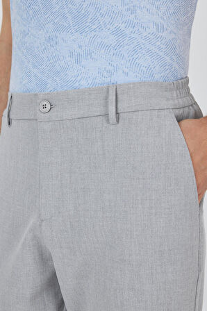 Gri Esnek Yandan Cepli Casual Standart Fit Jogger Pantolon 1003250119