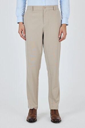 Bej Esnek Yandan Cepli Casual Standart Fit Jogger Pantolon 1003250119