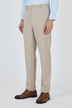 Bej Esnek Yandan Cepli Casual Standart Fit Jogger Pantolon 1003250119
