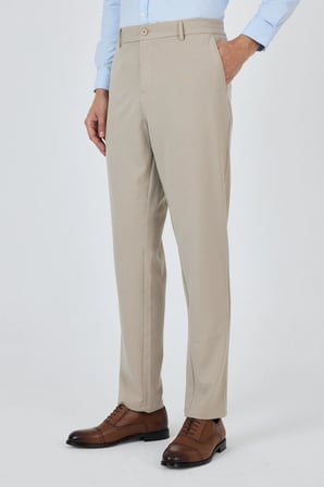 Bej Esnek Yandan Cepli Casual Standart Fit Jogger Pantolon 1003250119