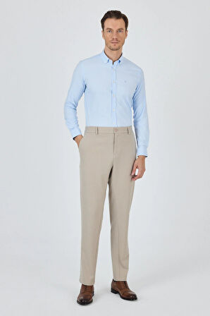 Bej Esnek Yandan Cepli Casual Standart Fit Jogger Pantolon 1003250119