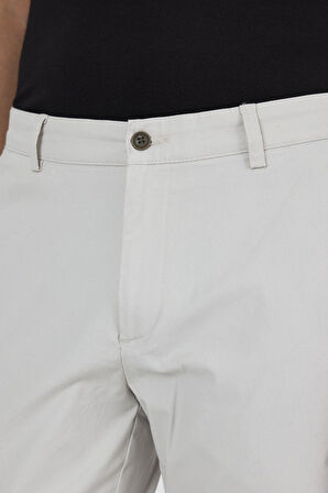 Gri Armürlü Yan Cep Düz Paça Slim Fit Pamuklu Casual Chino Pantolon 1003250120