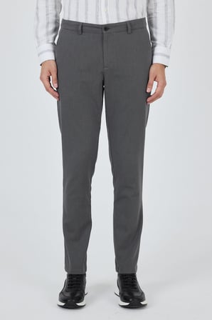 Füme Desenli Armürlü Yan Cep Düz Paça Comfort Fit Pamuklu Casual Chino Pantolon 1003250122
