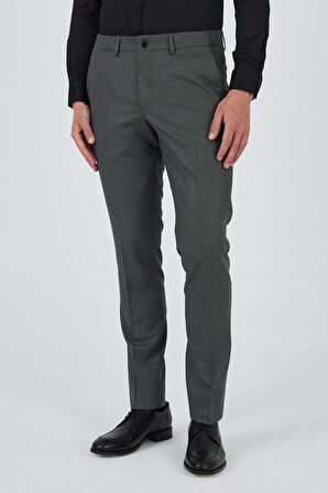 Siyah Filafil Yan Cep Açık Paça Slim Fit Ayarlanabilir Kemer Pantolon 1003250123