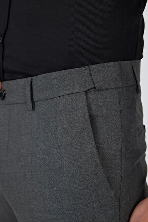 Siyah Filafil Yan Cep Açık Paça Slim Fit Ayarlanabilir Kemer Pantolon 1003250123