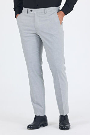 Gri Esnek Yandan Cepli Comfort Fit Classic Pantolon 1003250151
