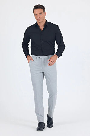 Gri Esnek Yandan Cepli Comfort Fit Classic Pantolon 1003250151