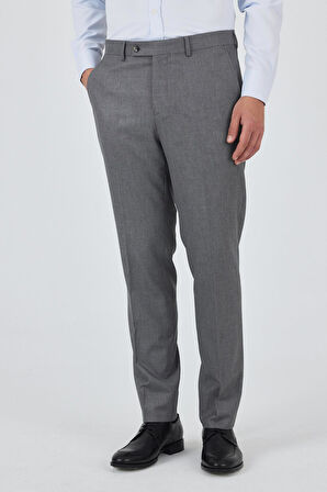 Gri Esnek Yandan Cepli Comfort Fit Classic Pantolon 1003250154