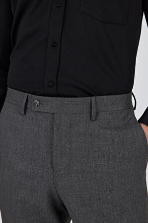 Füme Esnek Yandan Cepli Comfort Fit Classic Pantolon 1003250155