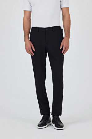 Siyah Esnek Yandan Cepli Casual Slim Fit Jogger Pantolon 1003250156