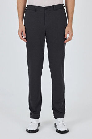 Koyu Antrasit Esnek Yandan Cepli Casual Slim Fit Jogger Pantolon 1003250156