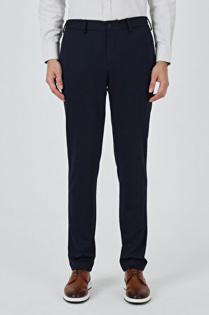 Koyu Lacivert Esnek Yandan Cepli Casual Slim Fit Jogger Pantolon 1003250156