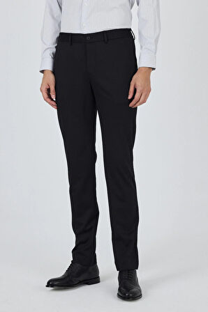 Siyah Esnek Yandan Cepli Casual Slim Fit Jogger Pantolon 1003250157