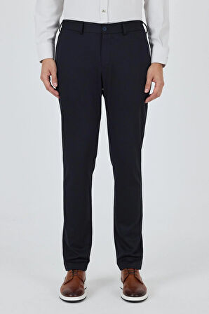 Koyu Lacivert Esnek Yandan Cepli Casual Slim Fit Jogger Pantolon 1003250157