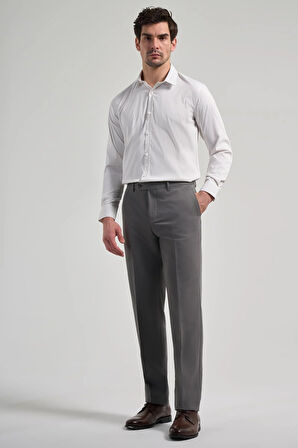 Koyu Antrasit Esnek Yandan Cepli Comfort Fit Classic Pantolon 1003250159