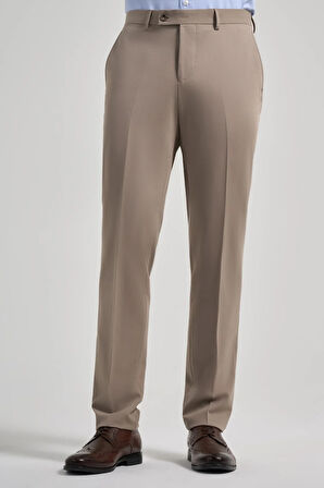 Koyu Vizon Esnek Yandan Cepli Comfort Fit Classic Pantolon 1003250159