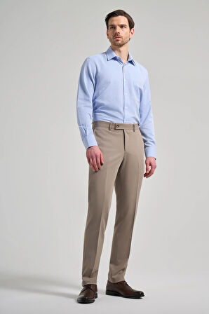 Koyu Vizon Esnek Yandan Cepli Comfort Fit Classic Pantolon 1003250159