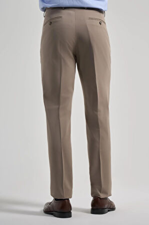 Koyu Vizon Esnek Yandan Cepli Comfort Fit Classic Pantolon 1003250159