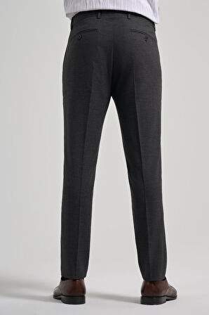 Siyah Esnek Yandan Cepli Slim Fit Classic Pantolon 1003250160