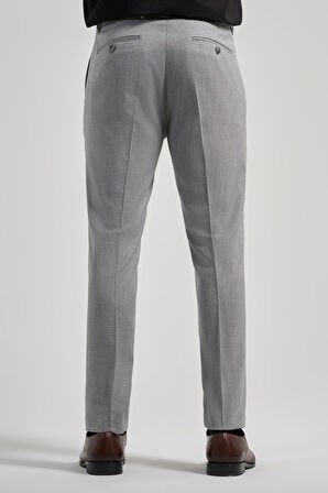 Gri Esnek Yandan Cepli Slim Fit Classic Pantolon 1003250160