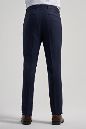 Koyu Lacivert Esnek Yandan Cepli Slim Fit Classic Pantolon 1003250160