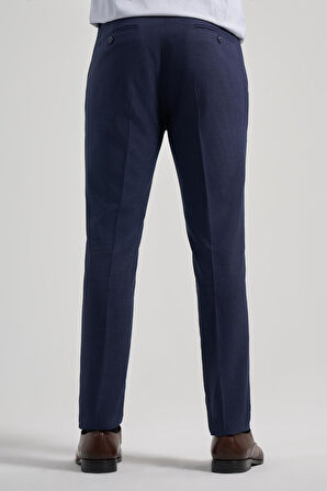 Lacivert Esnek Yandan Cepli Slim Fit Classic Pantolon 1003250160
