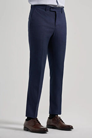 Lacivert Esnek Yandan Cepli Slim Fit Classic Pantolon 1003250160