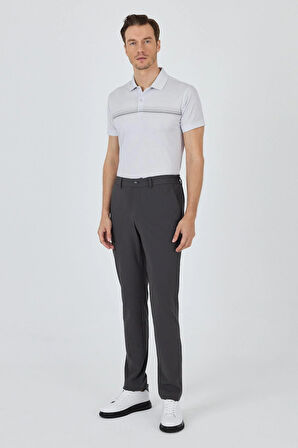 Koyu Antrasit Esnek Yandan Cepli Casual Slim Fit Jogger Pantolon 1003250162