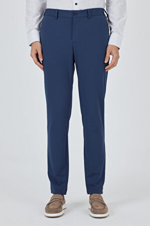 Lacivert Esnek Yandan Cepli Casual Slim Fit Jogger Pantolon 1003250162