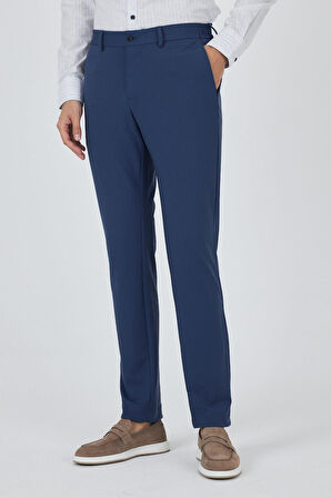 Lacivert Esnek Yandan Cepli Casual Slim Fit Jogger Pantolon 1003250162