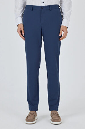 Lacivert Esnek Yandan Cepli Casual Slim Fit Jogger Pantolon 1003250162