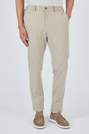 Bej Esnek Yandan Cepli Casual Slim Fit Jogger Pantolon 1003250162