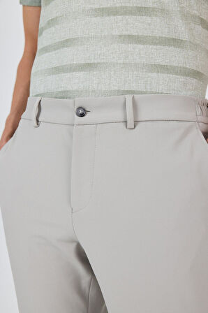 Taş Rengi Esnek Yandan Cepli Casual Slim Fit Jogger Pantolon 1003250162
